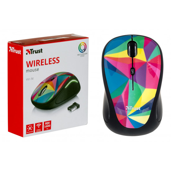 Trust Yvi FX mouse Ambidextrous RF Wireless Optical 1600 DPI