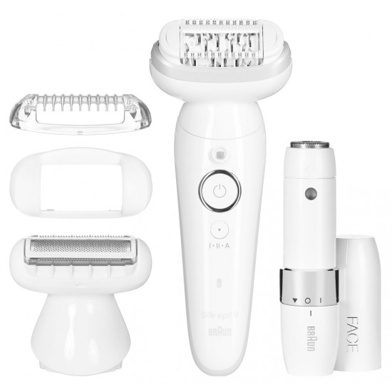 Braun Silk- pil 9 9-341 epilator 40 tweezers White