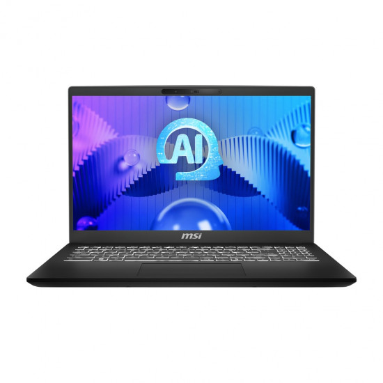 MSI Modern 15 H AI C1MG-013PL Intel Core Ultra 5 125H Laptop 39.6 cm (15.6) Full HD 16 GB DDR5-SDRAM 512 GB SSD Wi-Fi 6E (802.11ax) Windows 11 Home Black