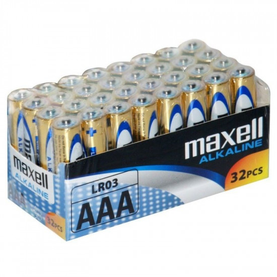 MAXELL ALKALINE LR03 AAA alkaline battery FOIL carton 32 pieces (8 packs of 4 each)