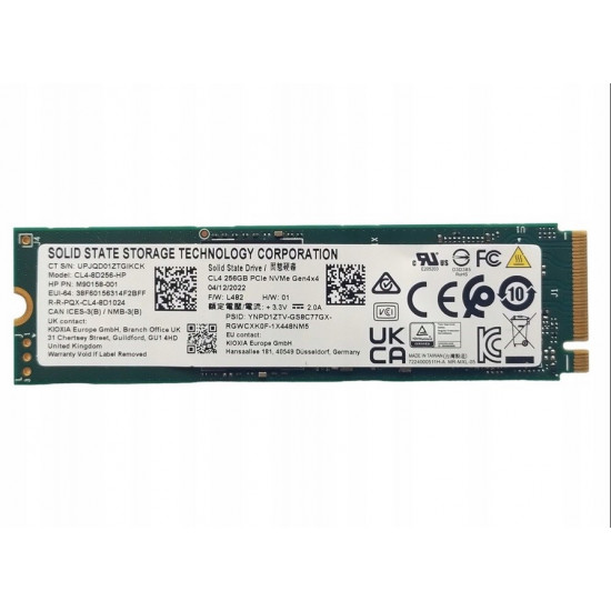 Kioxia 256GB M.2 NVMe Gen4x4 After the tests