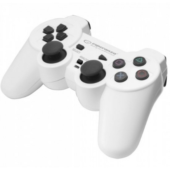 Esperanza EGG107W Gaming Controller Black, White USB 2.0 Gamepad Analogue / Digital PC, Playstation 3