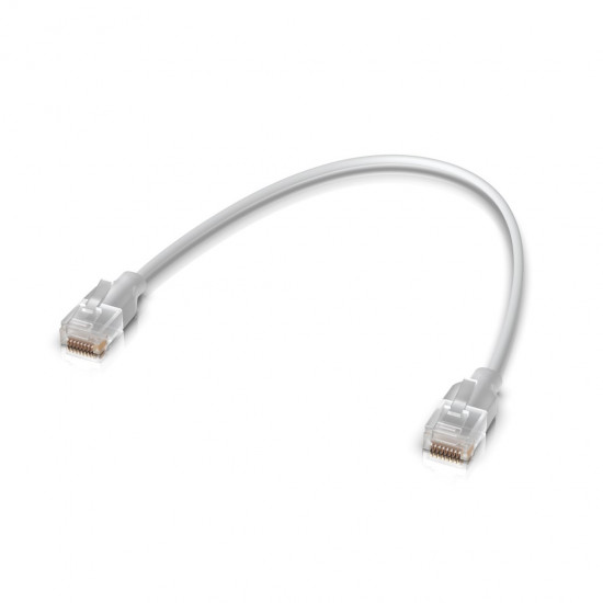 Ubiquiti UACC-Cable-Patch-EL-0.15M-W networking cable Translucent, White Cat6