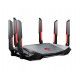 MSI RADIX AXE6600 WIFI 6E TRI-BAND wireless router Gigabit Ethernet Dual-band (2.4 GHz / 5 GHz) Black, Red