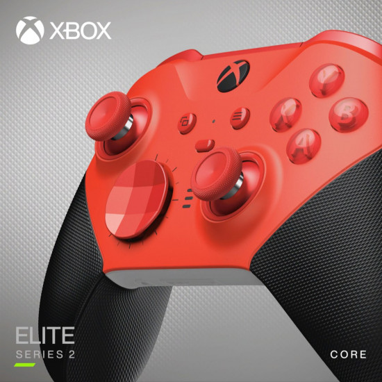 Microsoft Xbox Elite Series 2 - Core Black, Red Bluetooth/USB Gamepad Analogue / Digital Xbox Series S, Xbox Series X, PC, Xbox One, Xbox One S, Xbox One X