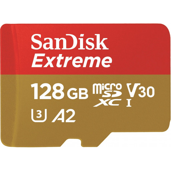 SanDisk Extreme 128 GB MicroSDXC UHS-I Class 10 + adapter