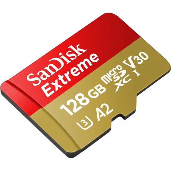 SanDisk Extreme 128 GB MicroSDXC UHS-I Class 10 + adapter