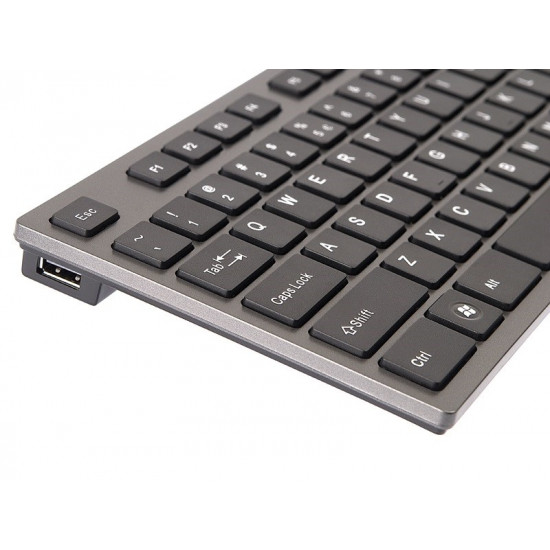 A4Tech KV-300H keyboard USB QWERTY Black, Grey