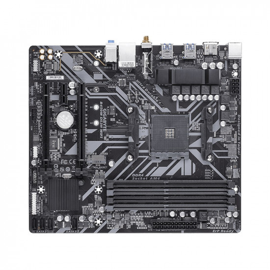 GIGABYTE B450M DS3H WIFI Motherboard - Supports AMD Series 5000 CPUs, up to 3600MHz DDR4 (OC), 1xPCIe 3.0 x4 M.2, WIFI, GbE LAN, USB 3.1 Gen 1