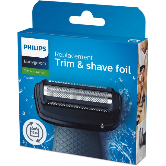 Philips Bodygroom replacement foil TT2000/43 Waterproof replacement foil shaver head