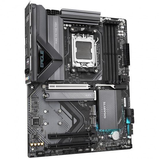 GIGABYTE X870 EAGLE WIFI7 Motherboard - Supports AMD Ryzen 9000 CPUs, 14+2+2 phases VRM, up to 8000MHz DDR5 (OC), 4xPCIe 5.0 + 3xM.2, Wi-Fi 7, 2.5GbE LAN, USB 3.2 Gen 2x2