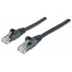 Intellinet Network Patch Cable, Cat6, 3m, Black, CCA, U/UTP, PVC, RJ45, Gold Plated Contacts, Snagless, Booted, Lifetime Warranty, Polybag