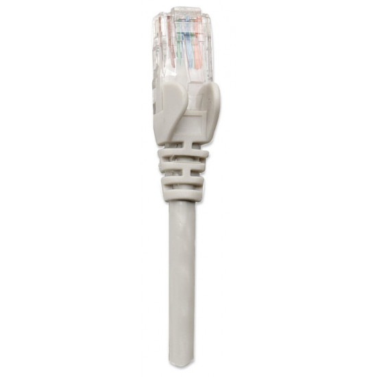 Intellinet Network Patch Cable, Cat6, 1m, Grey, CCA, U/UTP, PVC, RJ45, Gold Plated Contacts, Snagless, Booted, Lifetime Warranty, Polybag