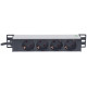 Intellinet 10" 1U Rackmount 4-Way Power Strip - German Type", With Power Indicator, No Surge Protection, 1.8m Power Cord