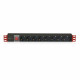 Techly I-CASE STRIP-81UD power distribution unit (PDU) 8 AC outlet(s) 1U Black, Red