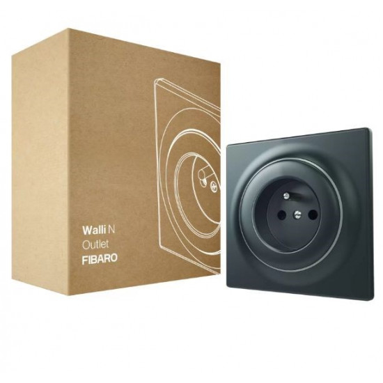 Fibaro outlet Walli Outlet N Type E anthracite FGWSONE-011-8