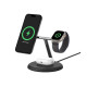 Belkin WIZ009VFBK-V2 - magnetic 3-in-1 wireless charging stand with Qi2 15W, black