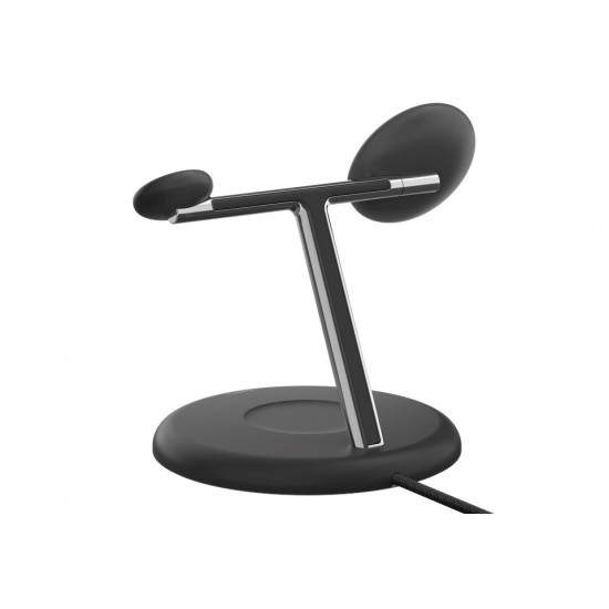 Belkin WIZ009VFBK-V2 - magnetic 3-in-1 wireless charging stand with Qi2 15W, black