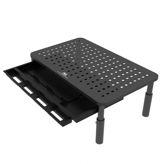 Maclean MC-946 Monitor Laptop Stand 13" - 32" 3-Level Height Adjustment with Drawer up to 20kg Sturdy Vented