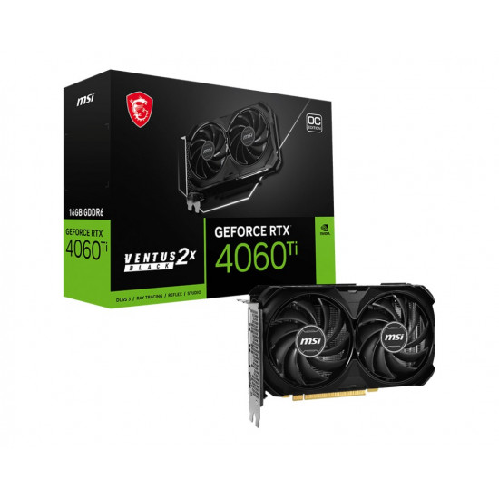 MSI VENTUS GEFORCE RTX 4060 TI 2X BLACK 16G OC graphics card NVIDIA 16 GB GDDR6