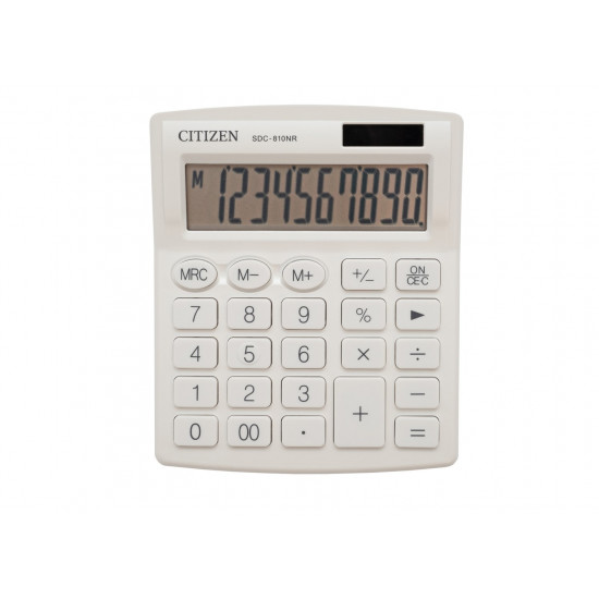 CITIZEN SDC-810NRWHE office calculator, 10-digit, 127x105mm, white