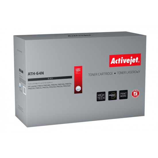 Activejet ATH-64N Toner (replacement for HP 64A CC364A Supreme 10000 pages black)