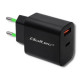 Qoltec 51713 Charger | 18W | 5-12V | 1.5-3A | USB type C PD | USB QC 3.0 | Black