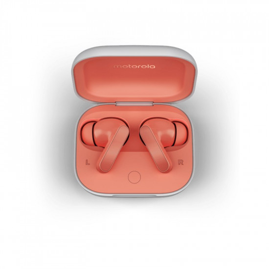 Motorola Moto Buds Coral Peach - BT wireless headphones, orange