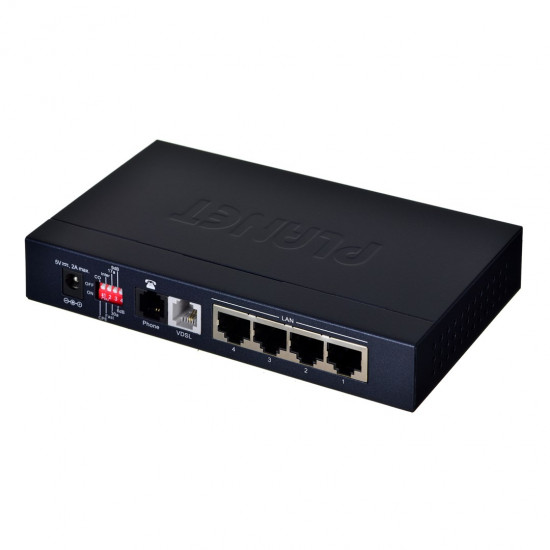 Planet VC-234 network switch Managed Fast Ethernet (10/100) Black 1U