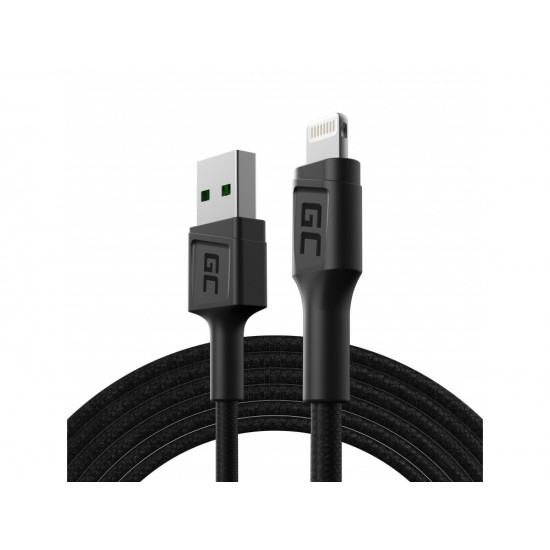 Green Cell KABGC18 lightning cable 2 m Black