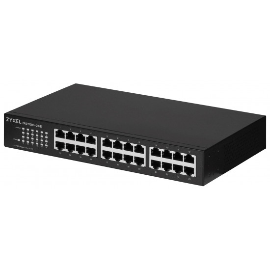 Zyxel GS1100-24E Unmanaged Gigabit Ethernet (10/100/1000) Black