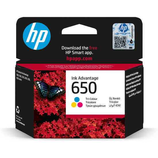 HP 650 Tri-color Original Ink Advantage Cartridge