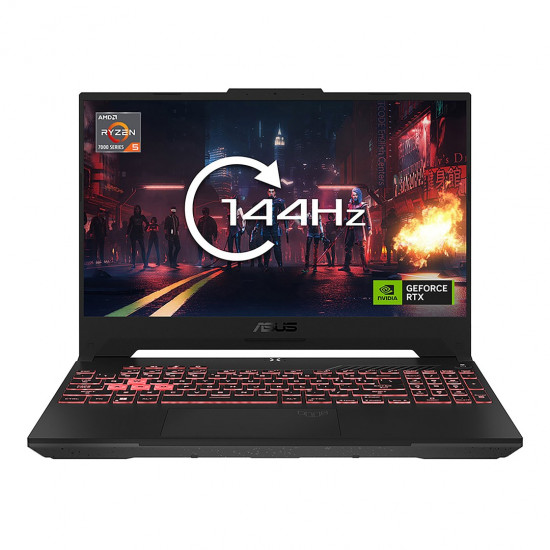 ASUS TUF Gaming A15 FA507NU-LP101W AMD Ryzen 5 7535HS Laptop 39.6 cm (15.6") Full HD 16 GB DDR5-SDRAM 512 GB SSD NVIDIA GeForce RTX 4050 Wi-Fi 6 (802.11ax) Windows 11 Home Grey