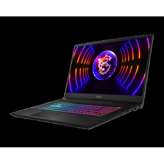 MSI Katana 17 B13VGK-829XPL Laptop 43.9 cm (17.3") Full HD Intel Core i9 i9-13900H 16 GB DDR5-SDRAM 1 TB SSD NVIDIA GeForce RTX 4070 Wi-Fi 6 (802.11ax) WNoOS Black