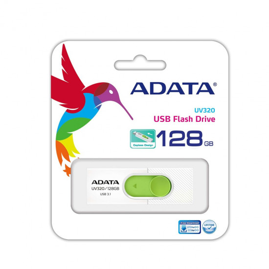 ADATA UV320 USB flash drive 128 GB USB Type-A 3.2 Gen 1 (3.1 Gen 1) Green, White