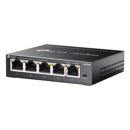 TP-Link Omada ES205G network switch Managed Gigabit Ethernet (10/100/1000) Black