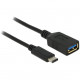 KAB Adapter USB-C USB3.1 (ST-BU) 0,15m DeLOCK Black