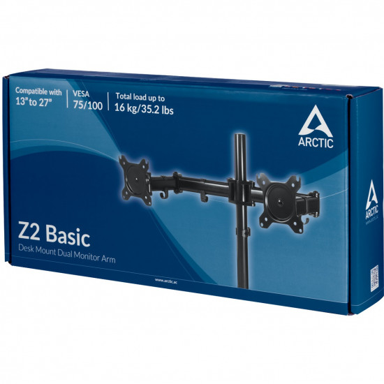 Tischhalterung f r 2 Monitore bis 69cm 27inch 8KG ARCTIC Z2 Basic