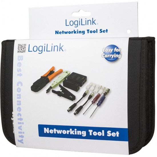 Management Werkzeug Netzwerk Werkzeug Set mit Tasche, 6 parts, PrimeLine LogiLink