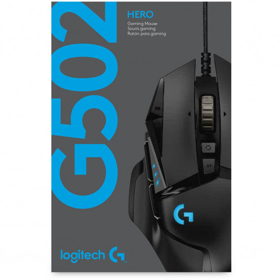 Logitech G502 Gaming Mouse (Hero) USB black