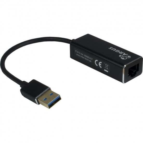 Adapter USB3.0 RJ45 Gigabit Lan 1000 MBit/s Inter-Tech Black