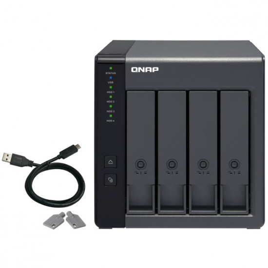 4-Bay QNAP TR-004 - 2.5/3.5 Zoll - Serial ATA II - 0,1,5,10,JBOD - 3.2 Gen 1 (3.1 Gen 1) - USB Typ-C Geh use