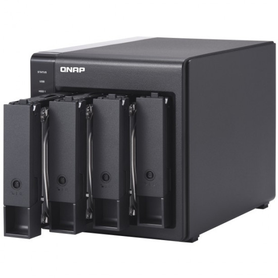 4-Bay QNAP TR-004 - 2.5/3.5 Zoll - Serial ATA II - 0,1,5,10,JBOD - 3.2 Gen 1 (3.1 Gen 1) - USB Typ-C Geh use