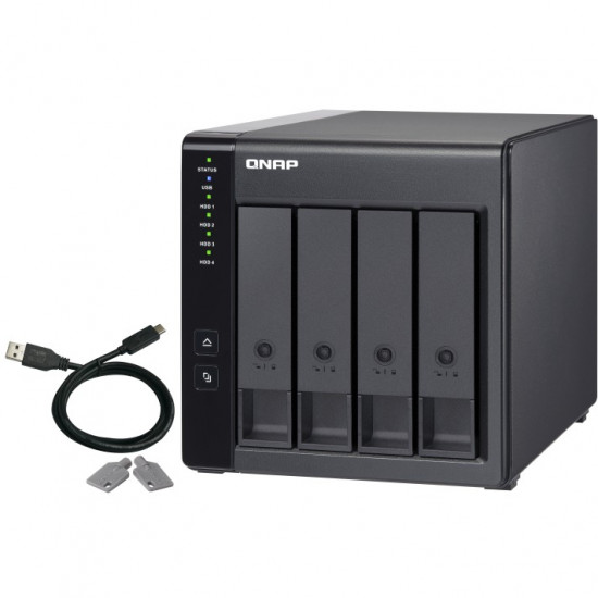 4-Bay QNAP TR-004 - 2.5/3.5 Zoll - Serial ATA II - 0,1,5,10,JBOD - 3.2 Gen 1 (3.1 Gen 1) - USB Typ-C Geh use