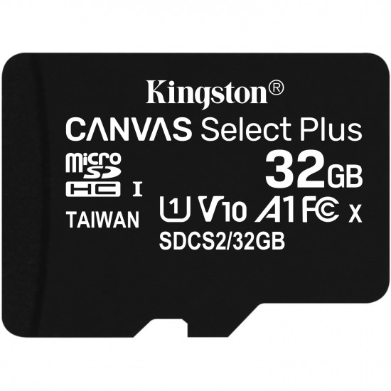 32GB Kingston Canvas Select Plus MicroSDHC 100MB/s +Adapter