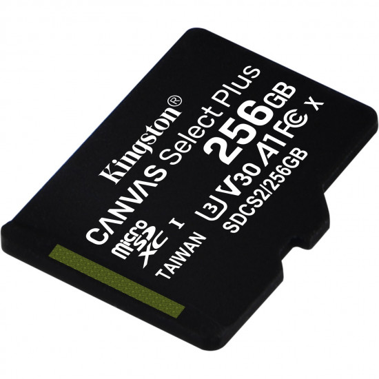 256GB Kingston Canvas Select Plus MicroSDXC 100MB/s +Adapter