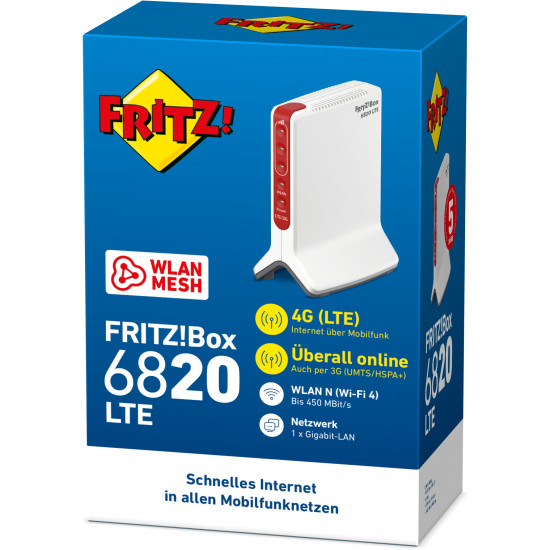 AVM FRITZ!Box 6820 LTE - Wireless Router - WWAN - 802.11b/g/n - Desktop