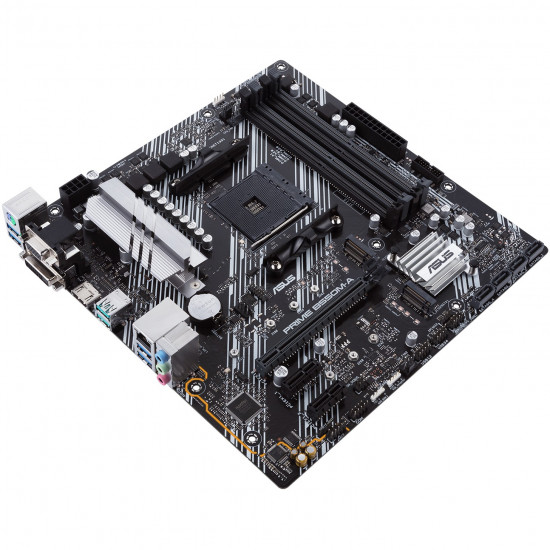 Mainboard|ASUS|AMD B550|SAM4|MicroATX|Memory DDR4|Memory slots 4|2xPCI-Express 3.0 1x|1xPCI-Express 4.0 16x|2xM.2|1x15pin D-sub|1xDVI-D|1xHDMI|6xUSB 3.2|1xPS/2|1xRJ45|3xAudio port|PRIMEB550M-A