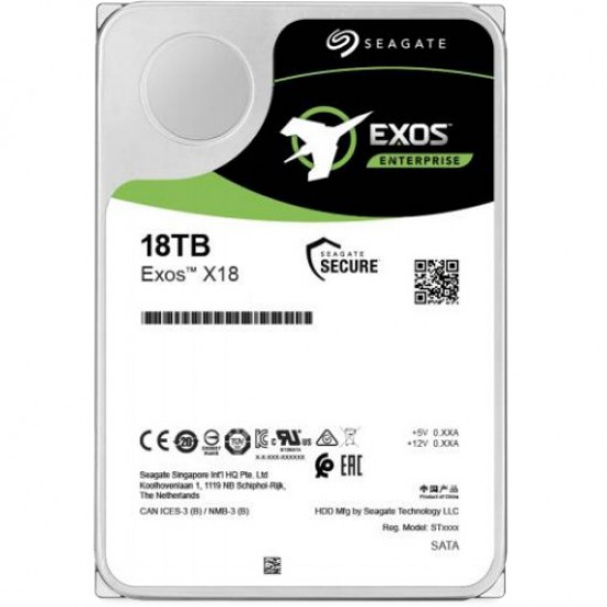 18TB Seagate Exos X18 ST18000NM004J 7200RPM 256MB Ent.