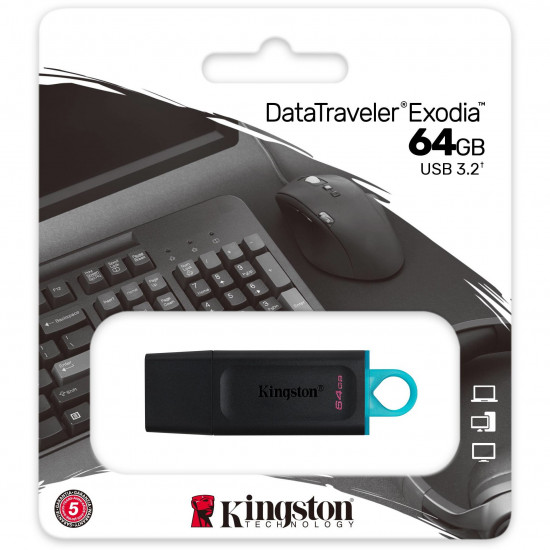 STICK 64GB USB 3.2 Kingston DataTraveler Exodia black/blue